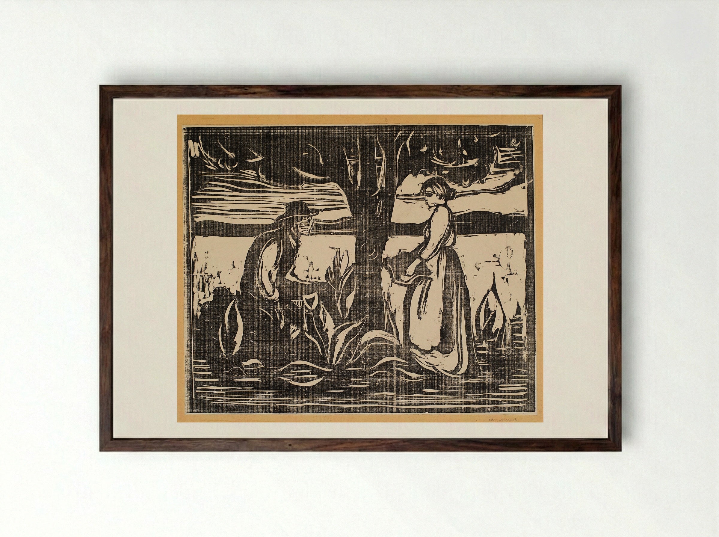 Fertility - Edvard Munch - Framed Print Dark Wood