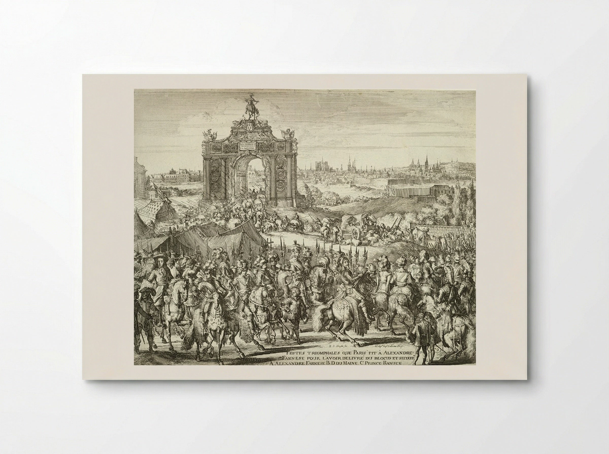 Festes triomphales que Paris fit à Alexandre Farnese - Romeyn de Hooghe - Poster