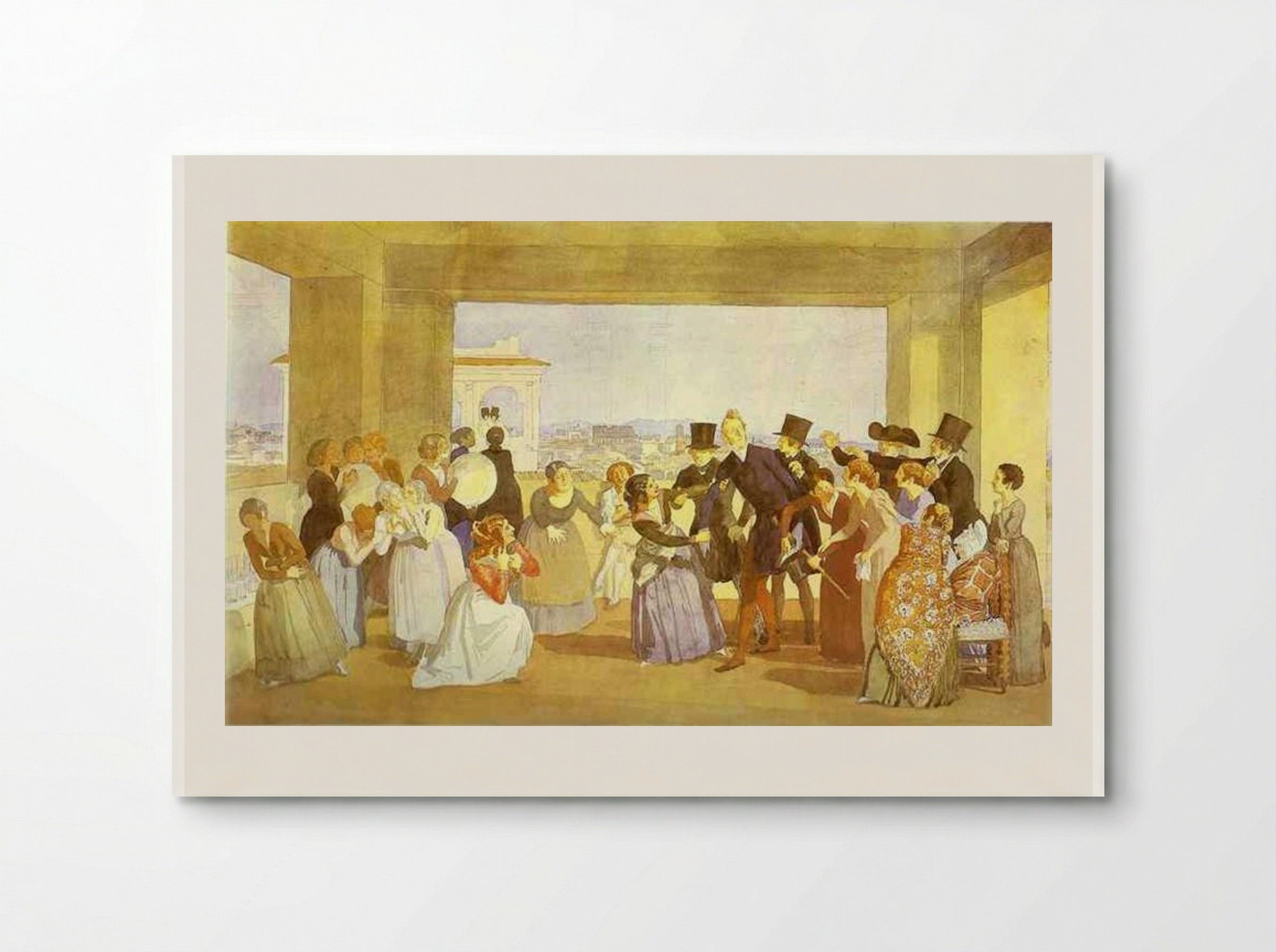 Festival in Rome in October. Scene in the Loggia (Asking to Dance) - Alexander Ivanov - Poster