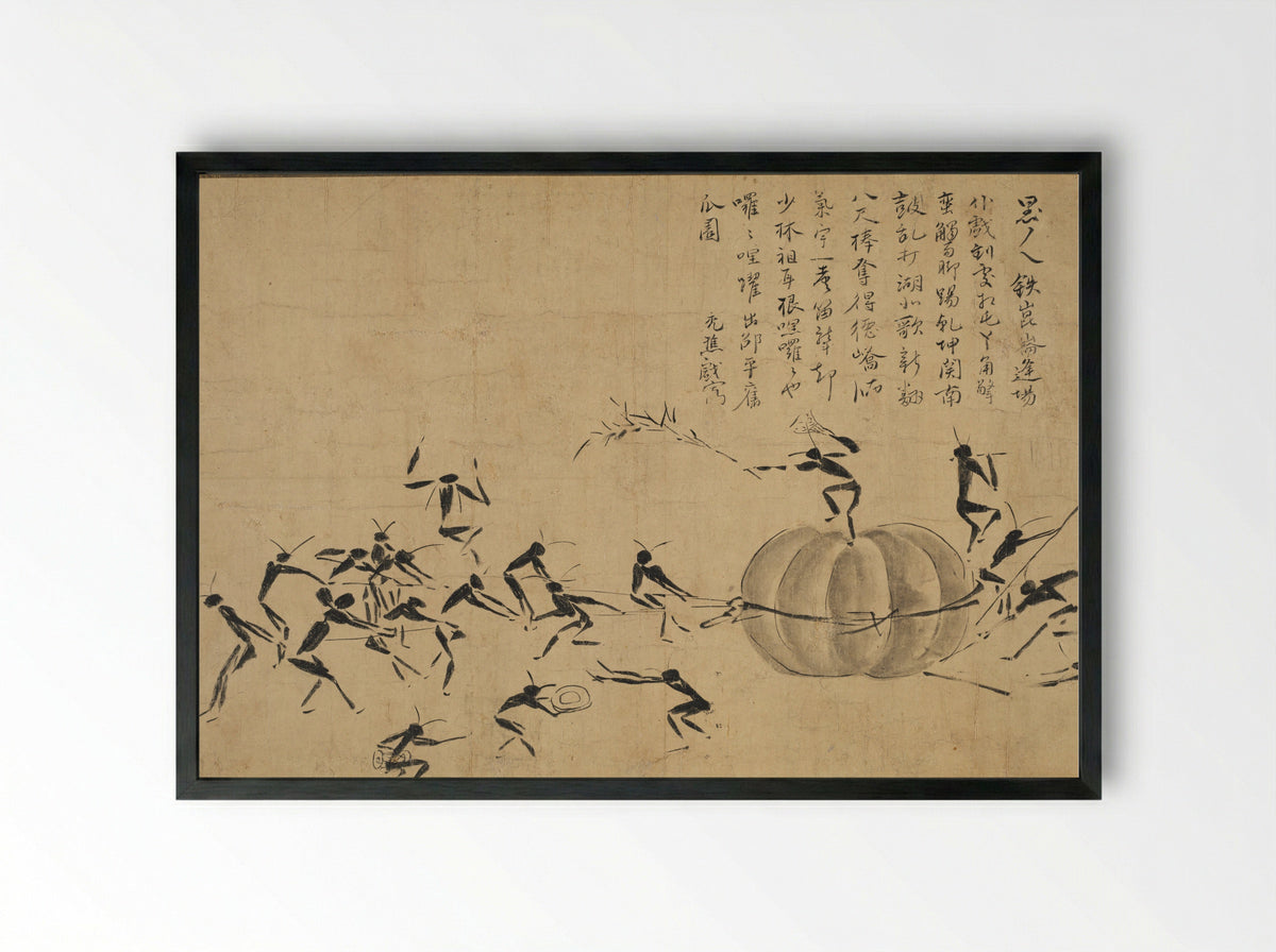 Festival of Insects - Motsurin Jōtō - Framed Print Black
