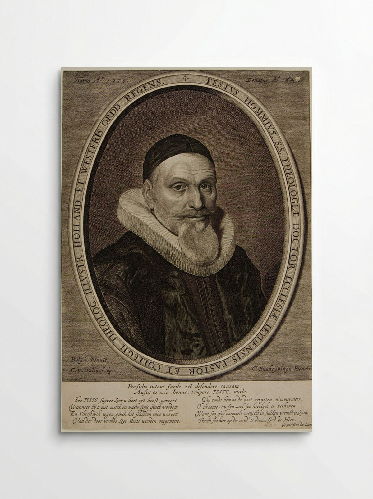 Festus Hommius - Cornelis van Dalen the Elder - Poster