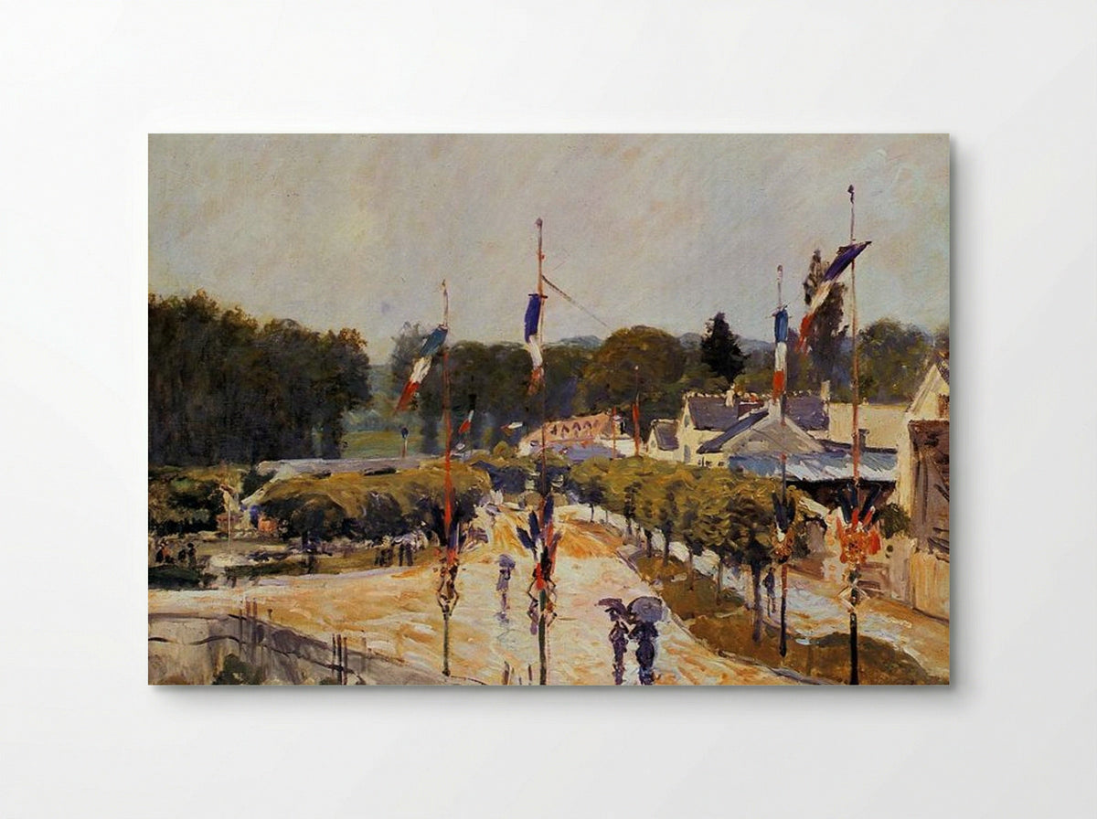 Fete Day at Marly le Roi - Alfred Sisley - Poster