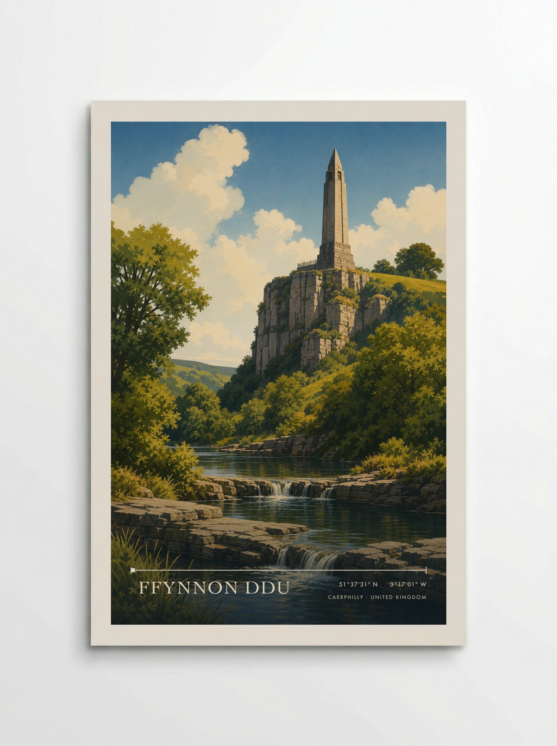 Ffynnon Ddu Caerphilly United Kingdom Travel Poster - Poster