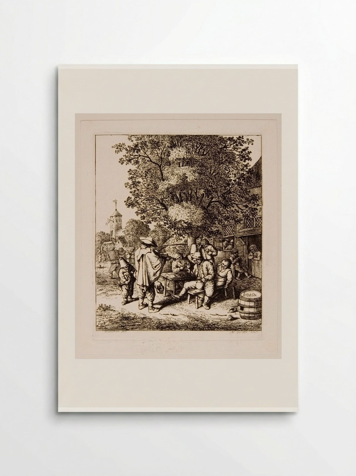 Fiddler and Hurdy-gurdy Boy - David Deuchar - Poster