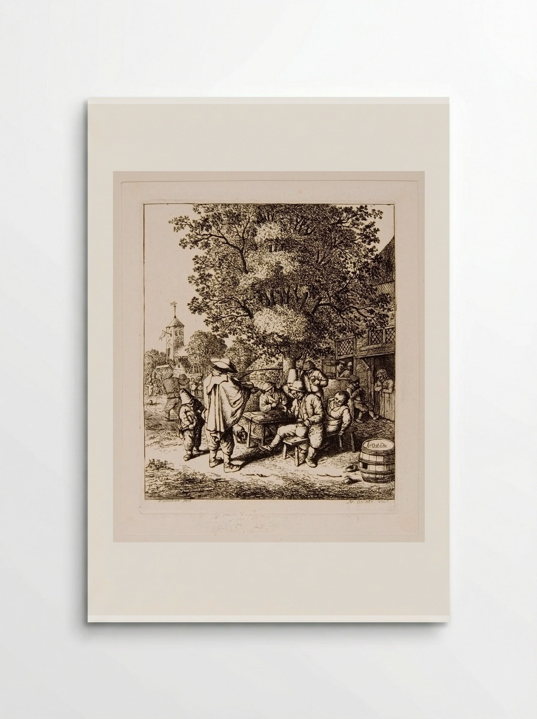 Fiddler and Hurdy-gurdy Boy - David Deuchar - Poster