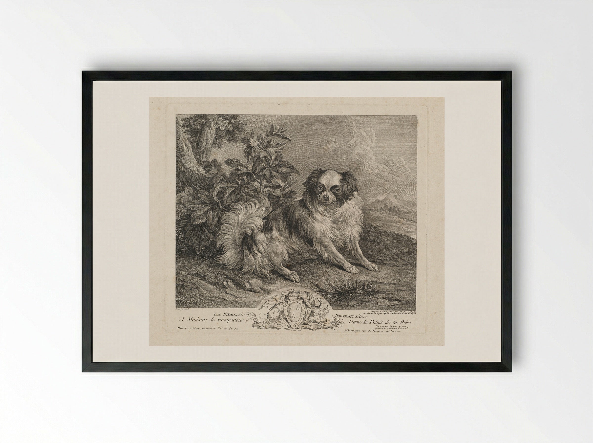 Fidelity, or Portrait of Ines - Augustin de Saint-Aubin - Framed Print Black