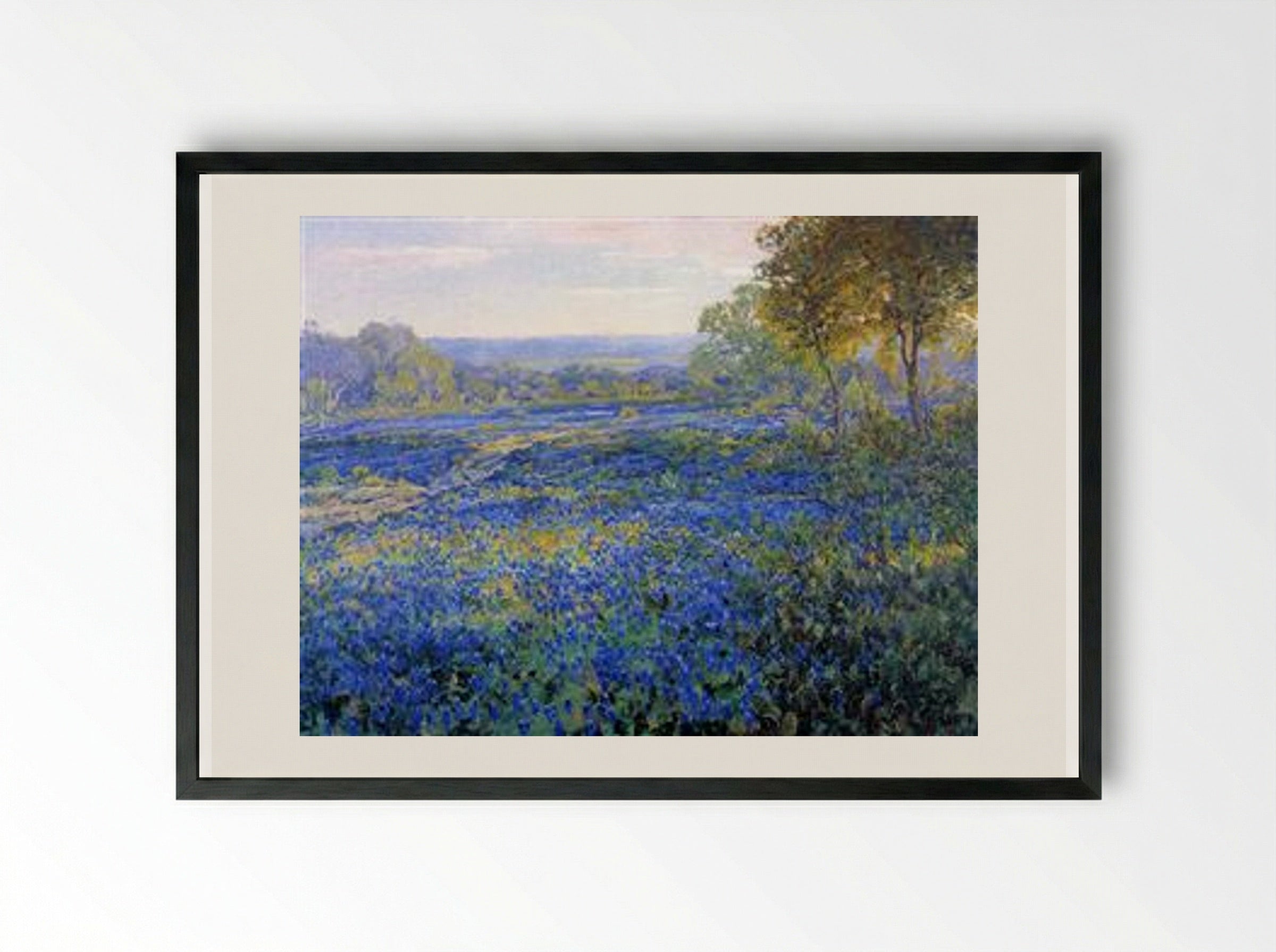 Fields of Bluebonnets - Robert Julian Onderdonk - Framed Print Black