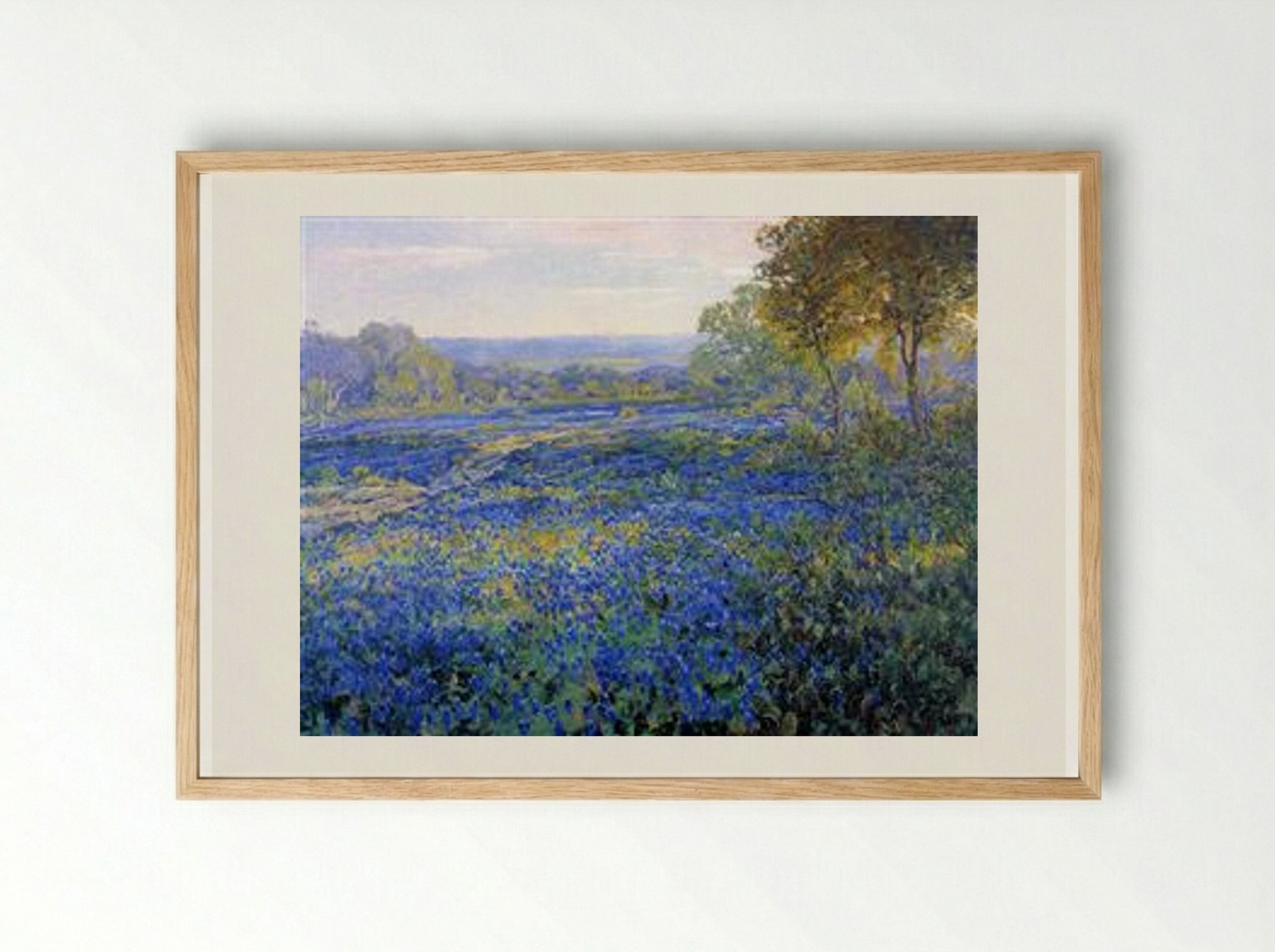 Fields of Bluebonnets - Robert Julian Onderdonk - Framed Print Wood