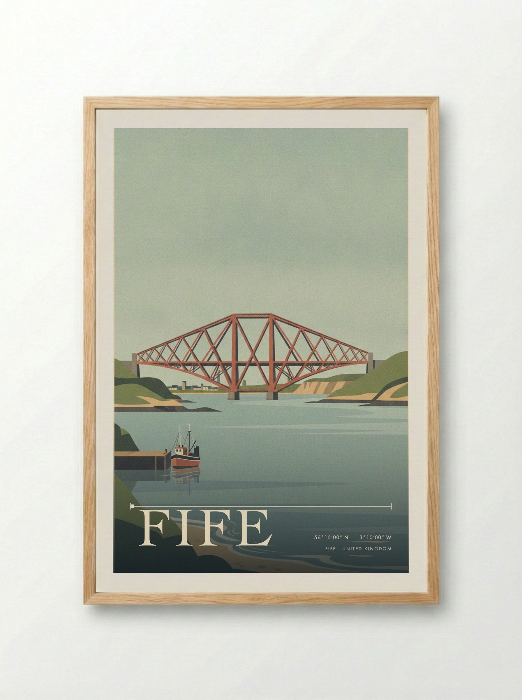 Fife United Kingdom Travel Poster - Framed Print Wood