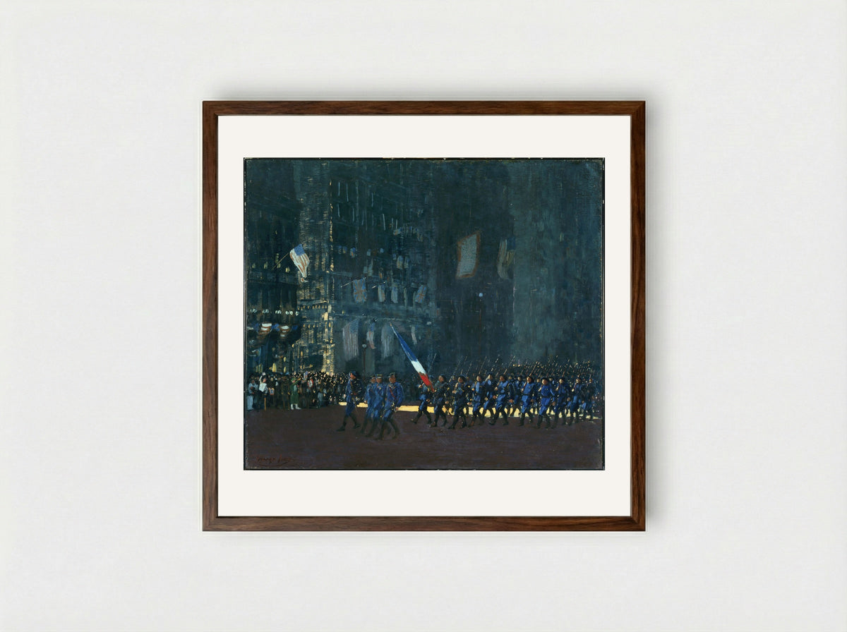 Fifth Avenue, New York - George Luks - Framed Print Dark Wood