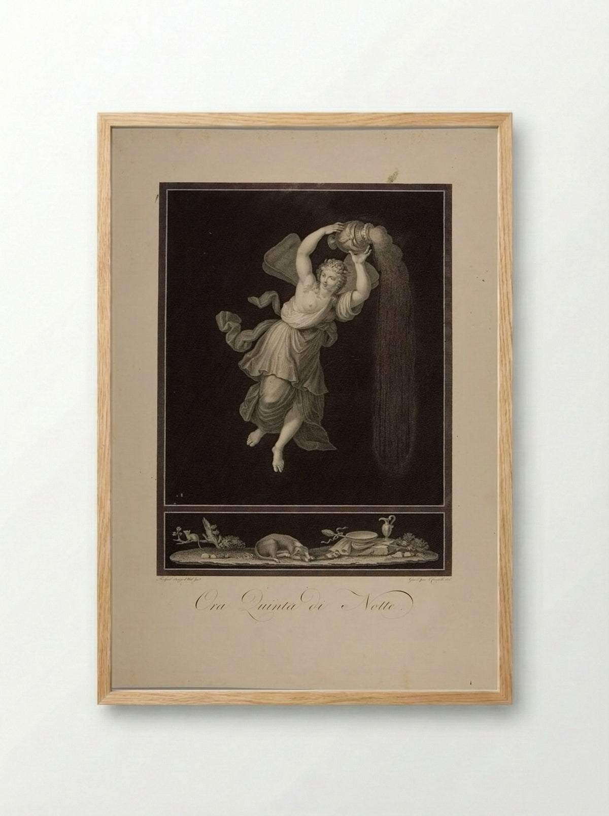 Fifth hour of night - Louis Croutelle - Framed Print Wood