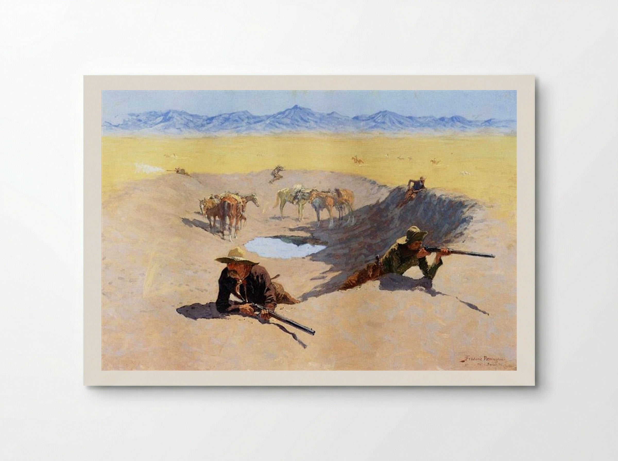 Fight for the Water Hole - Frederic Remington - Poster