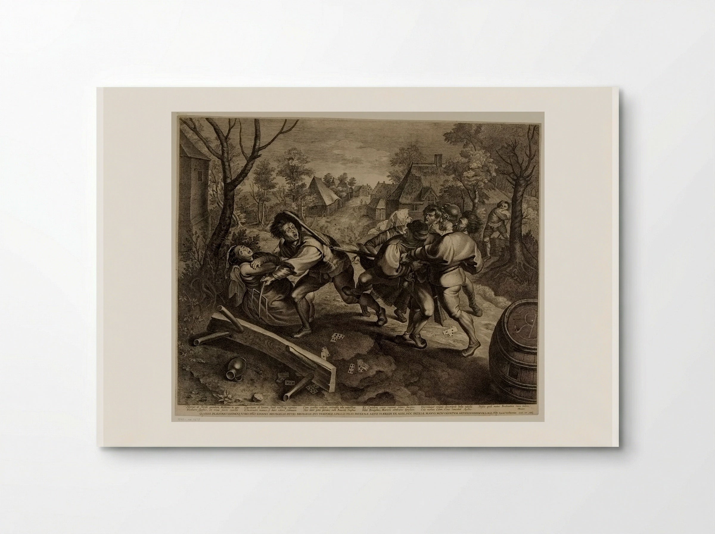 Fight of Peasants at Cards - Lucas Vorsterman I - Poster