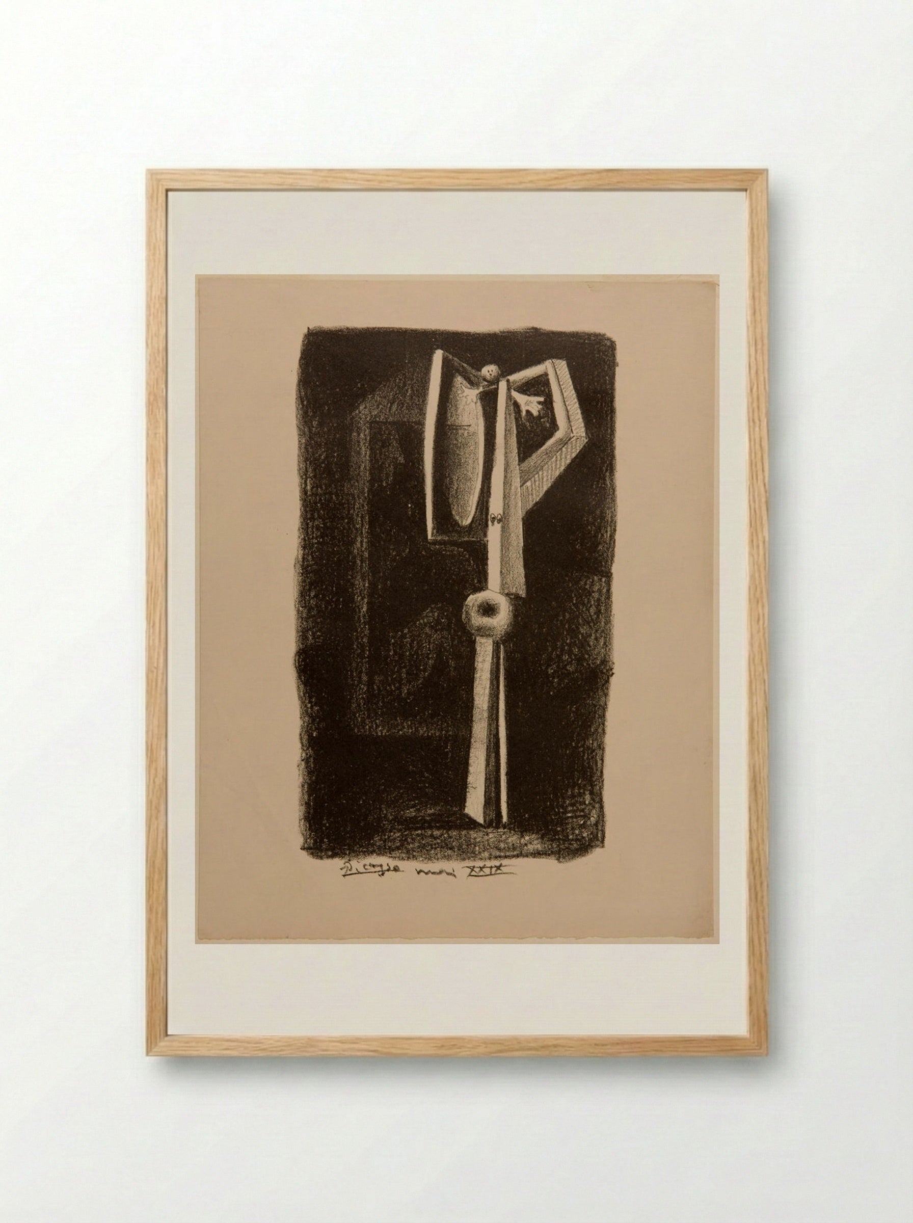 Figure, Bather in the Hut - Pablo Picasso - Framed Print Wood