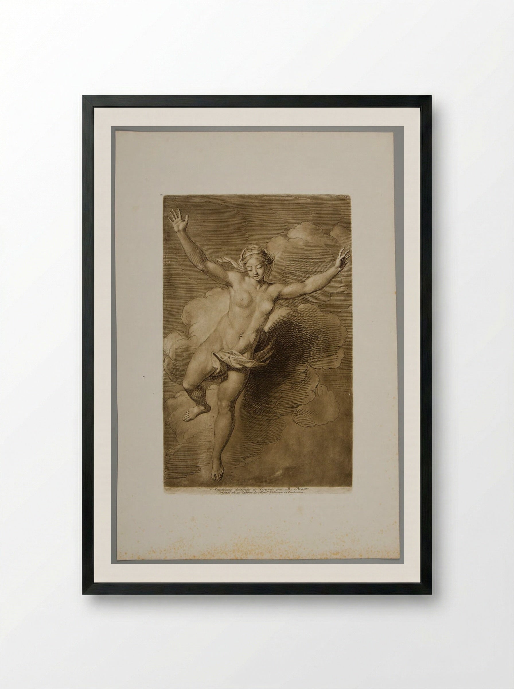 Figure of a Woman - Bernard Picart - Framed Print Black