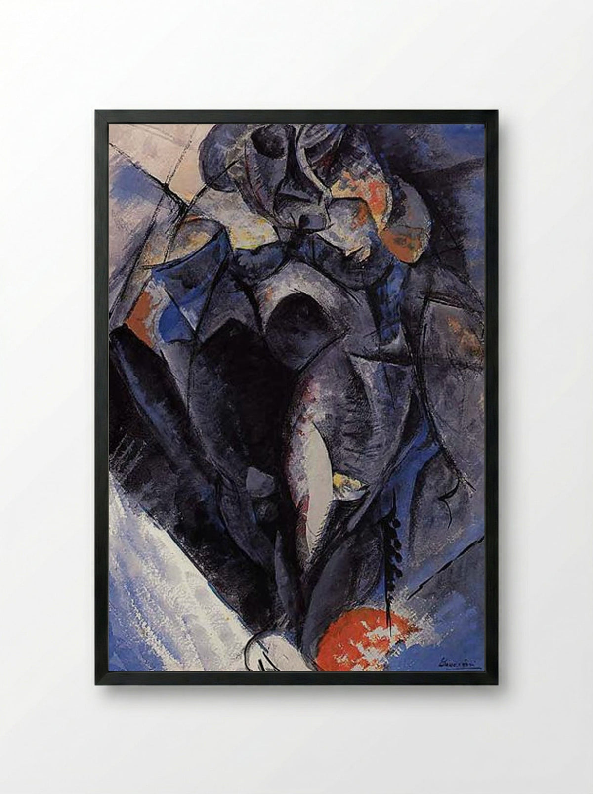 Figure - Umberto Boccioni - Framed Print Black