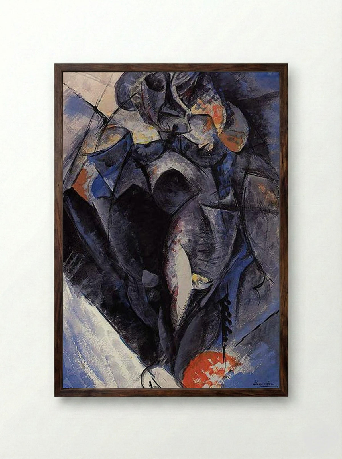 Figure - Umberto Boccioni - Framed Print Dark Wood