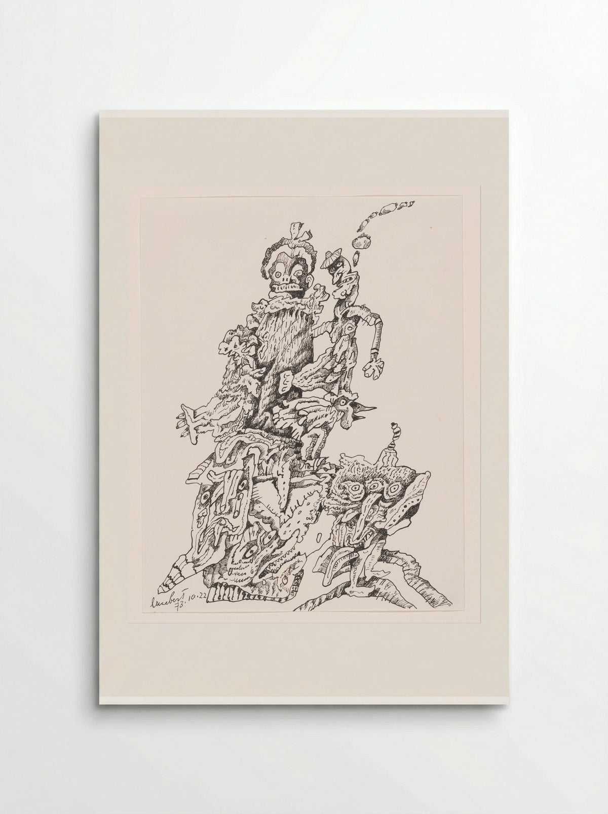 Figuren binnen spitse berg - Lucebert - Poster