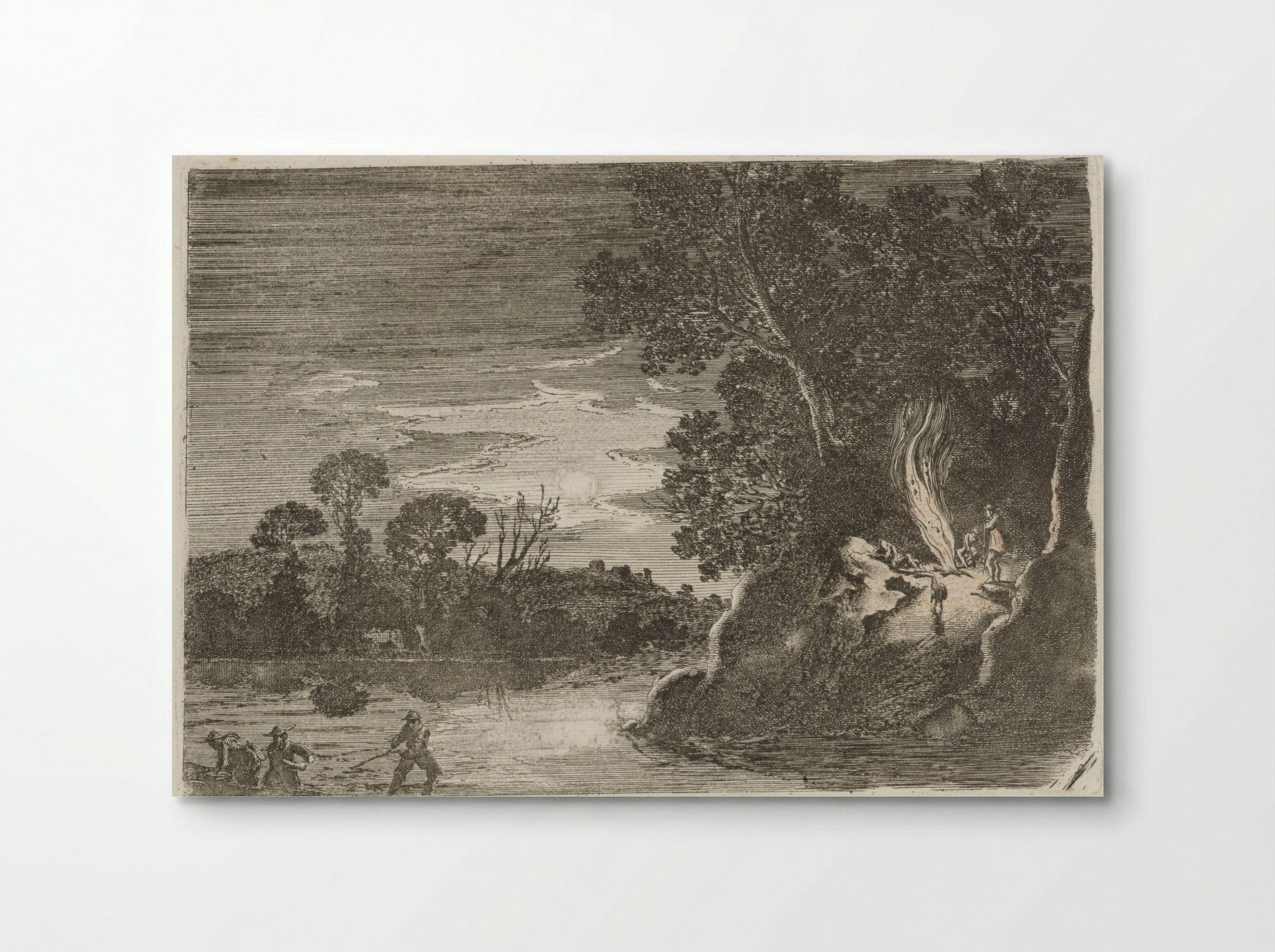Figuren rond een kampvuur - Gillis van Scheyndel (I) - Poster