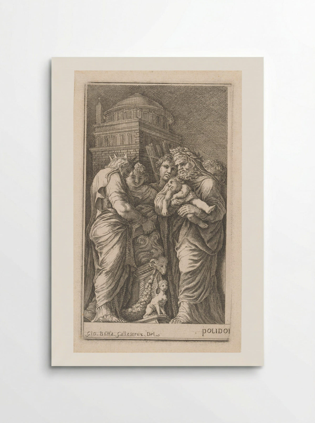 Figuren rondom een altaar - Giovanni Francesco Venturini - Poster