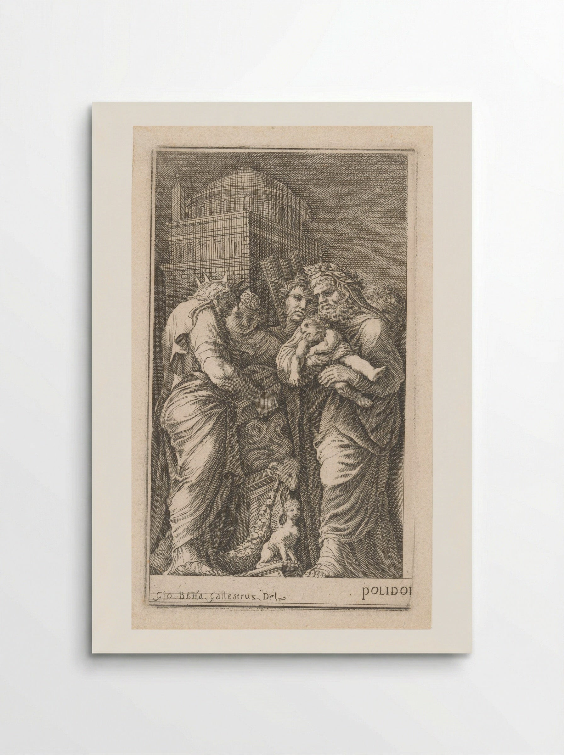 Figuren rondom een altaar - Giovanni Francesco Venturini - Poster