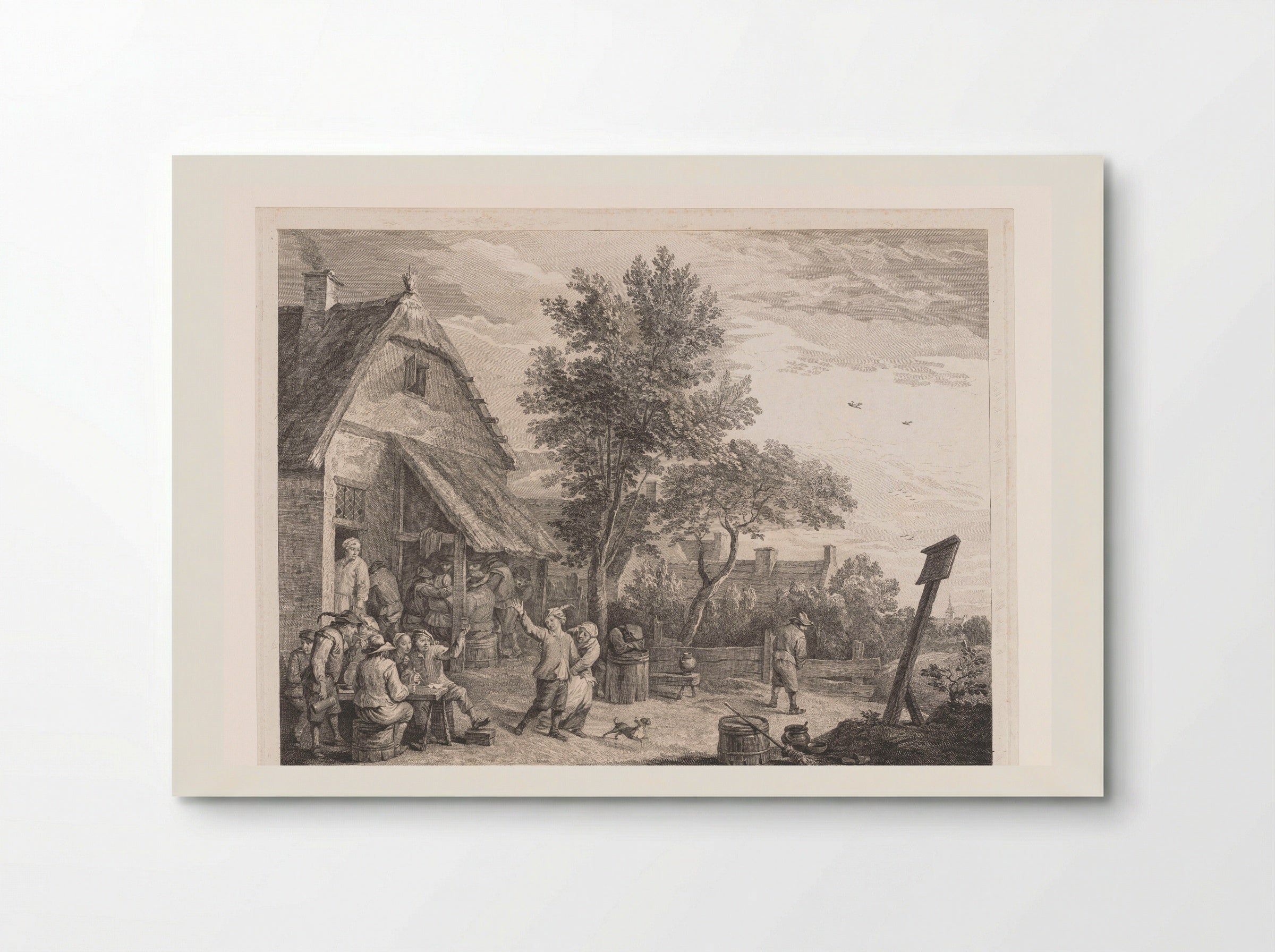 Figuren voor een herberg - Jacques-Philippe Le Bas - Poster