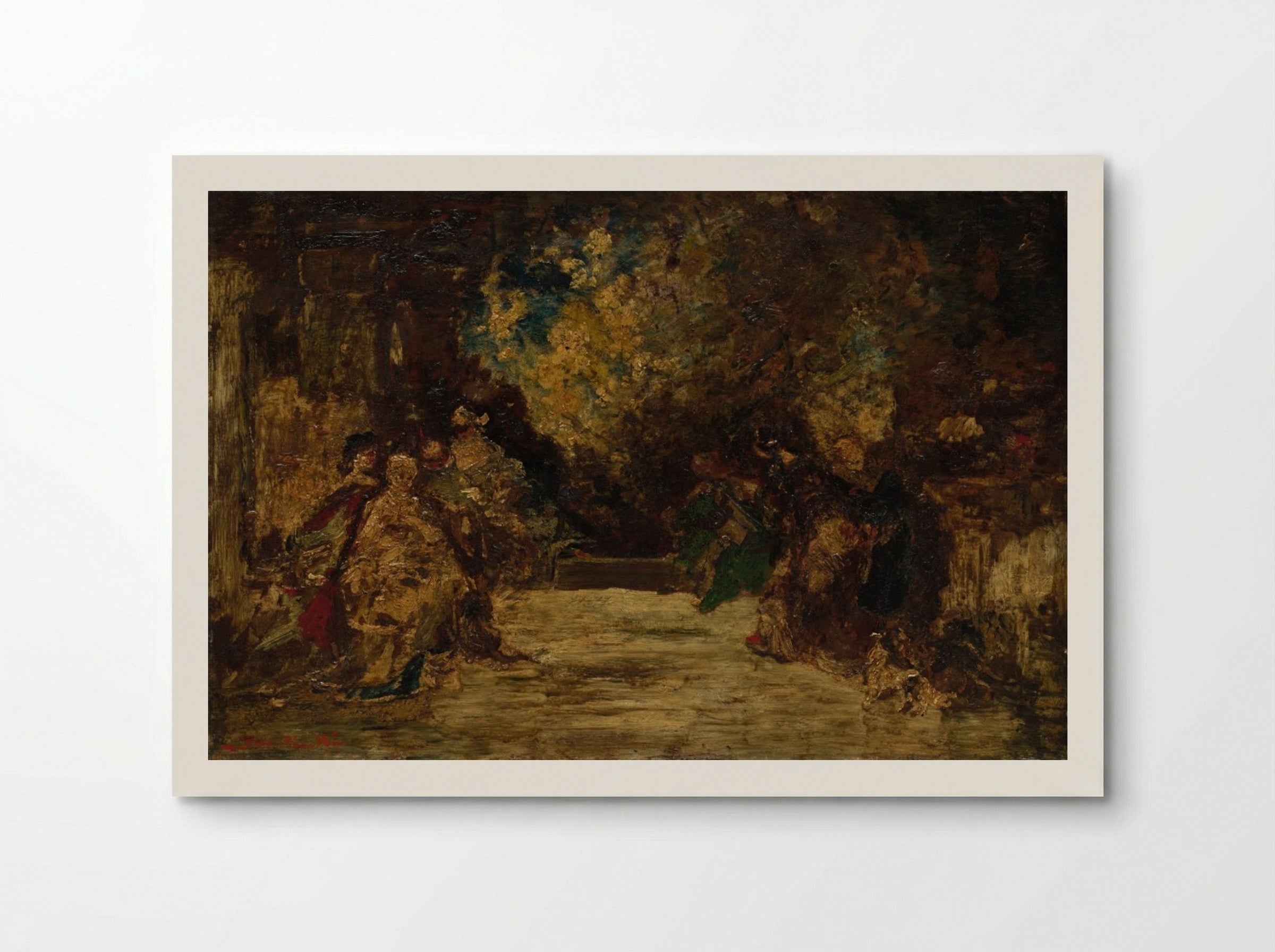 Figures on a Terrace - Adolphe Monticelli - Poster