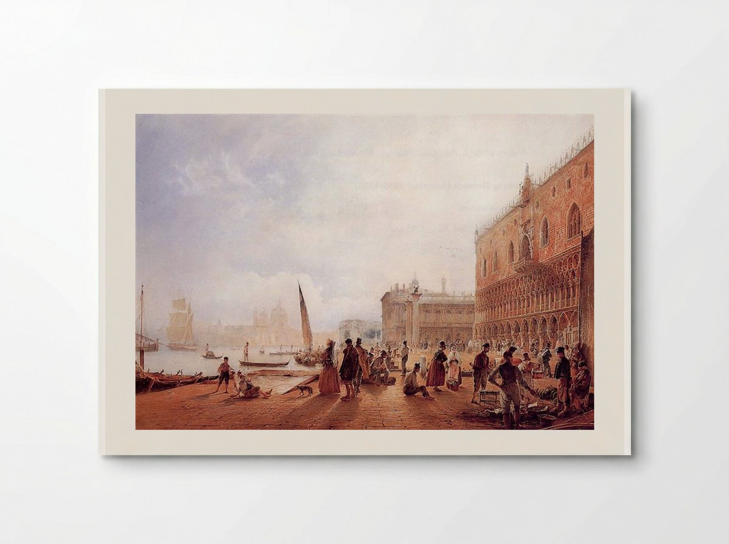 Figures on the Riva degli Schiavoni - Rudolf von Alt - Poster