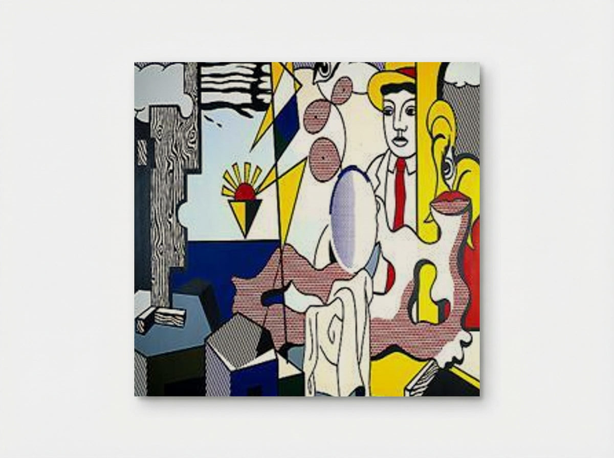 Figures with Sunset - Roy Lichtenstein - Poster