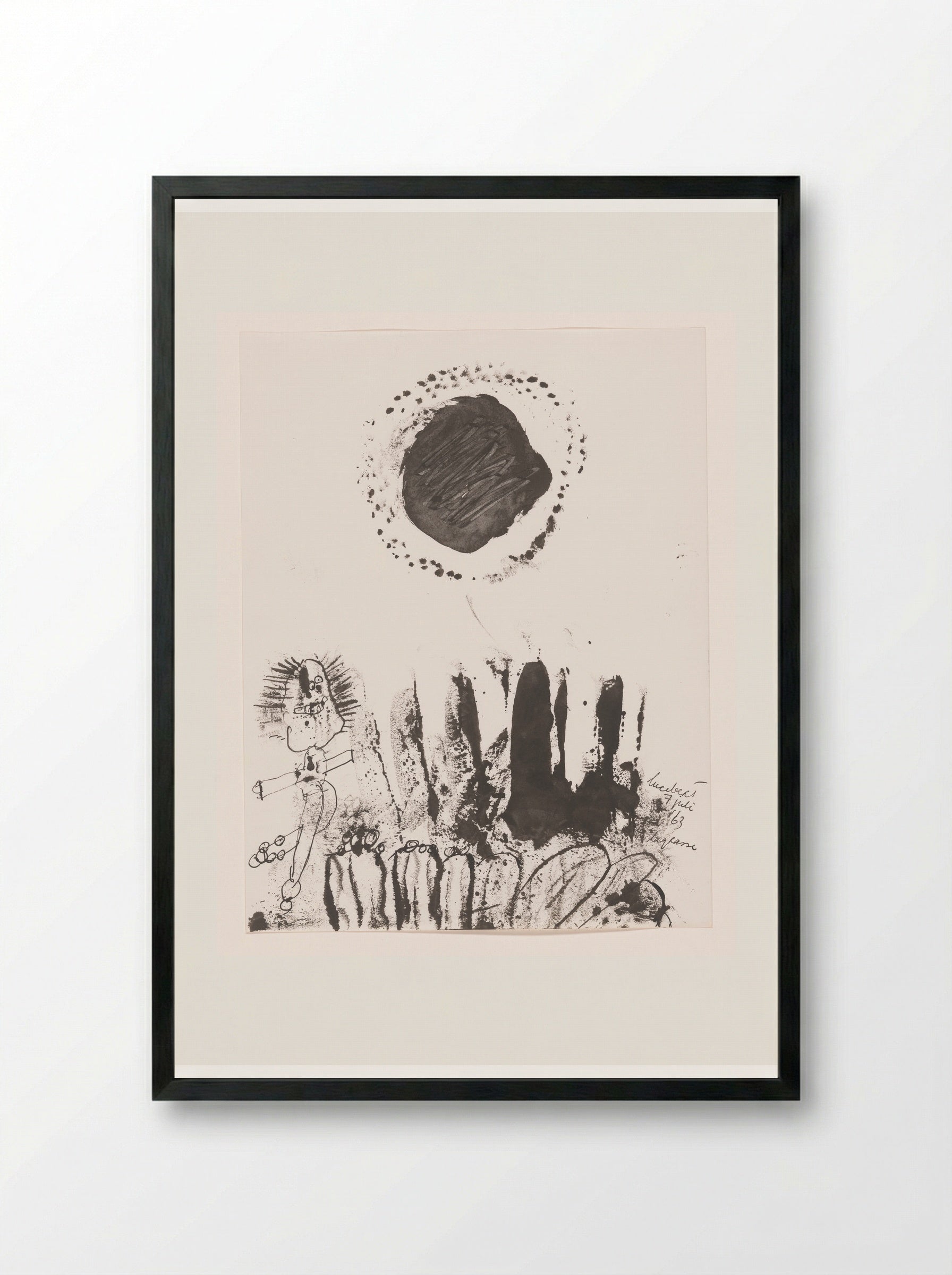 Figuur met gespreide armen - Lucebert - Framed Print Black