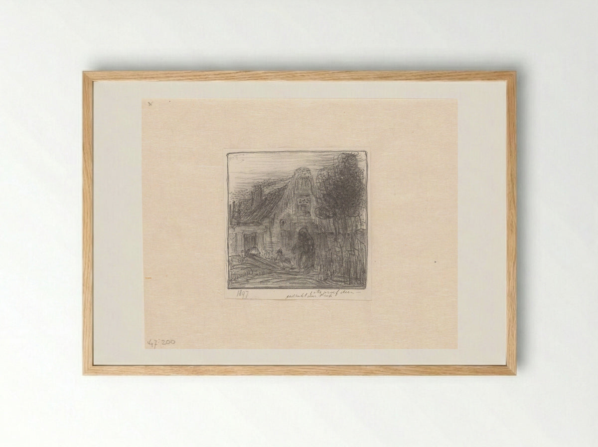 Figuur voor een huis - Herman Antonius van Daalhoff - Framed Print Wood