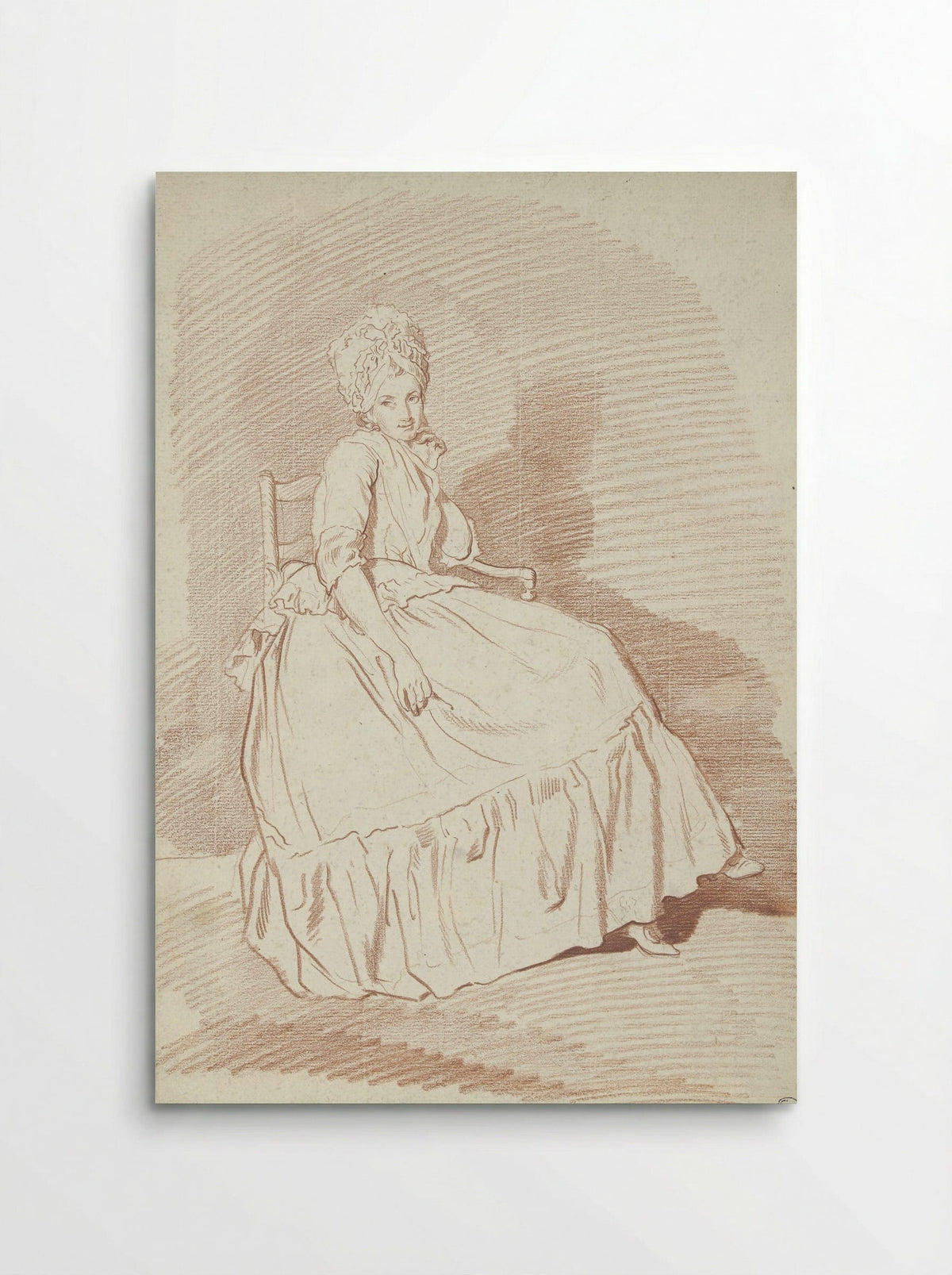 Figuurstudie van een zittende vrouw, mogelijk Louise-Charlotte Marini - Louis Rolland Trinquesse - Poster