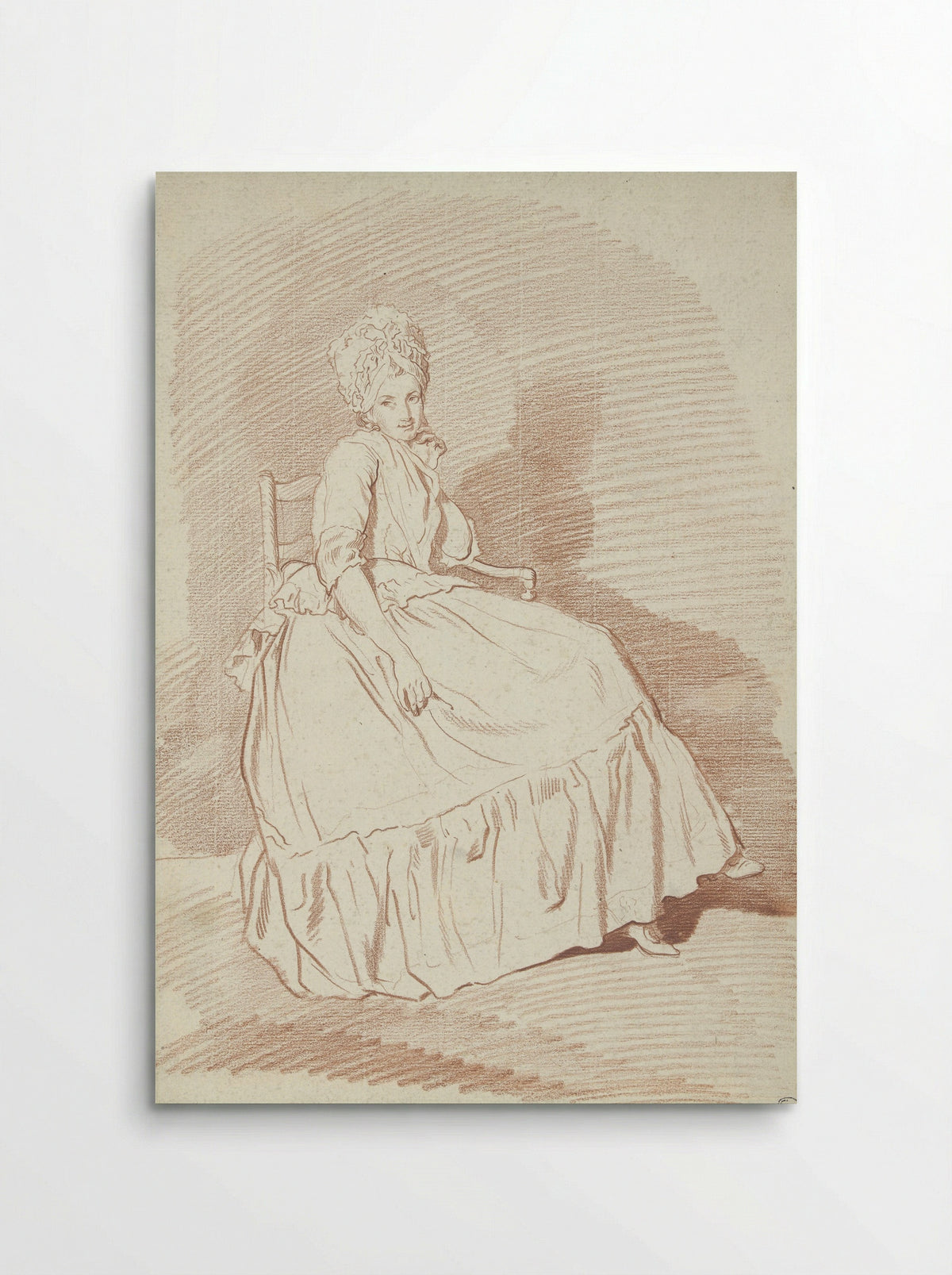 Figuurstudie van een zittende vrouw, mogelijk Louise-Charlotte Marini - Louis Rolland Trinquesse - Poster