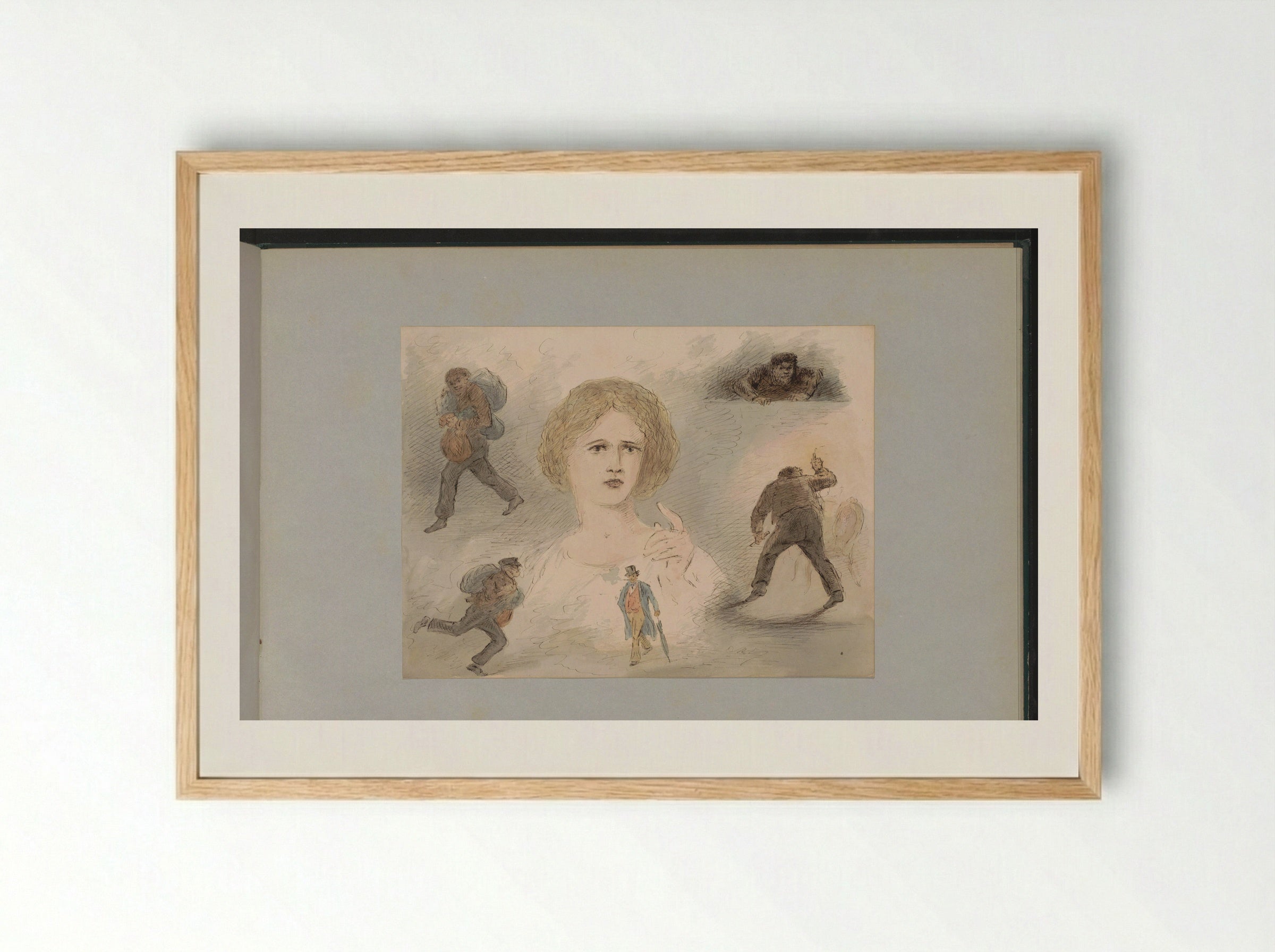 Figuurstudies - Alexander Ver Huell - Framed Print Wood