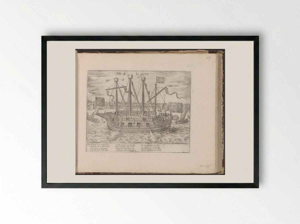 Fin de la guerre - Frans Hogenberg - Framed Print Black