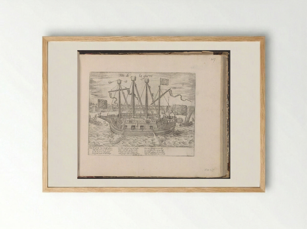 Fin de la guerre - Frans Hogenberg - Framed Print Wood