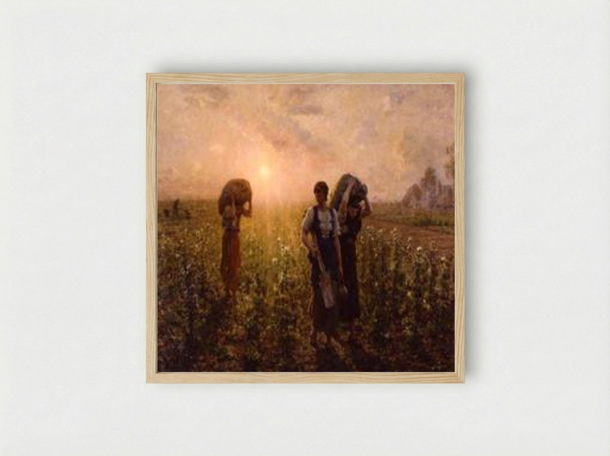 Fin du travail - Jules Breton - Framed Print Wood