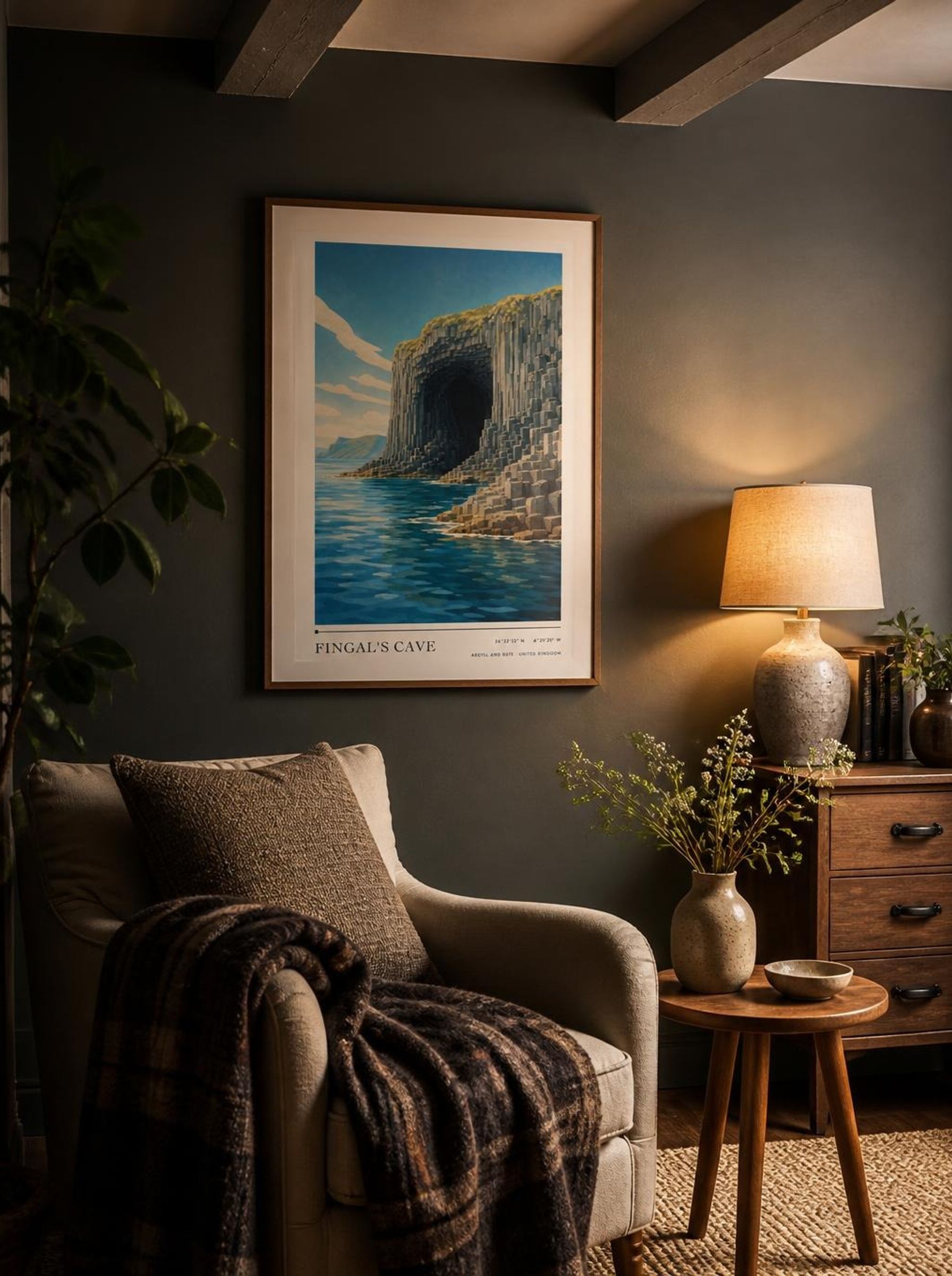 Fingal's Cave Argyll and Bute United Kingdom Travel Poster - Lifestyle