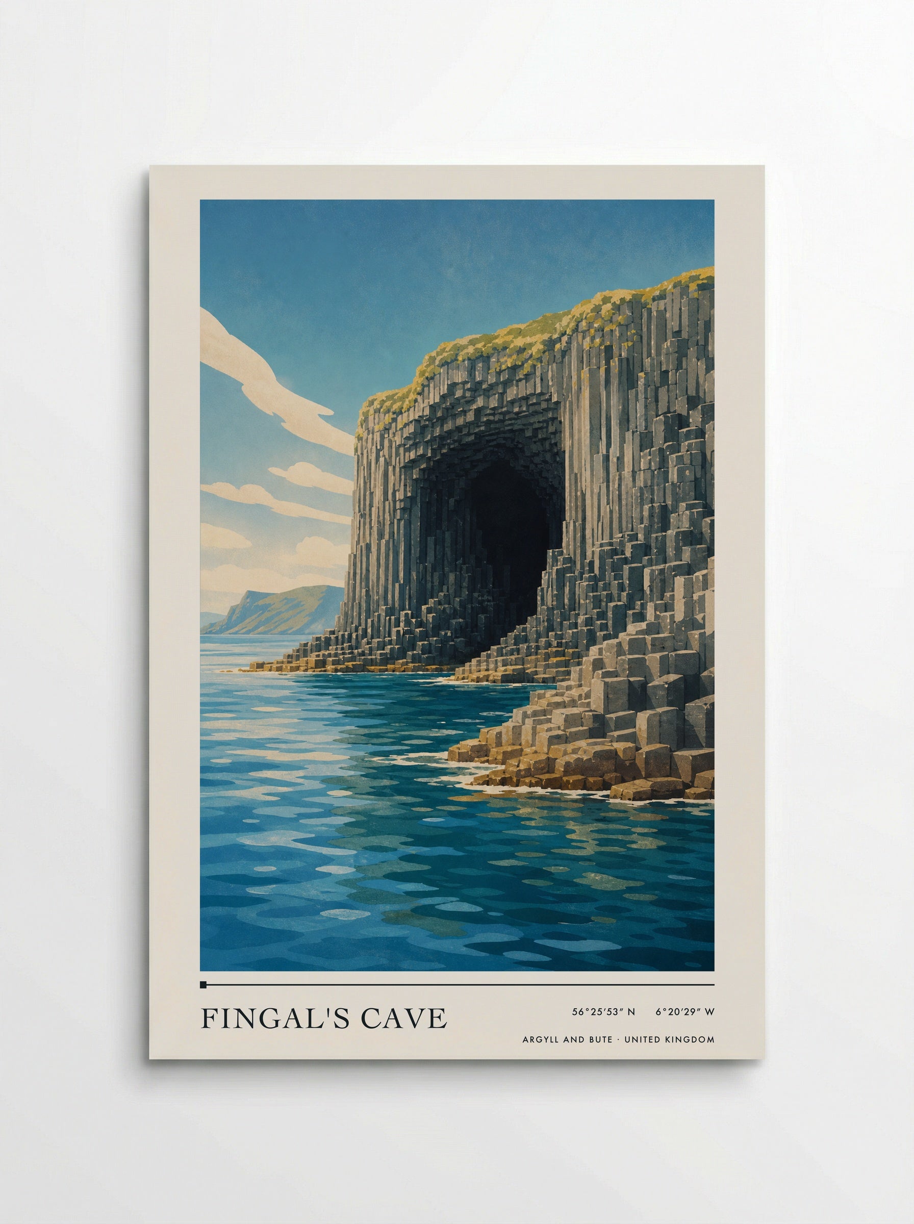 Fingal's Cave Argyll and Bute United Kingdom Travel Poster - Poster
