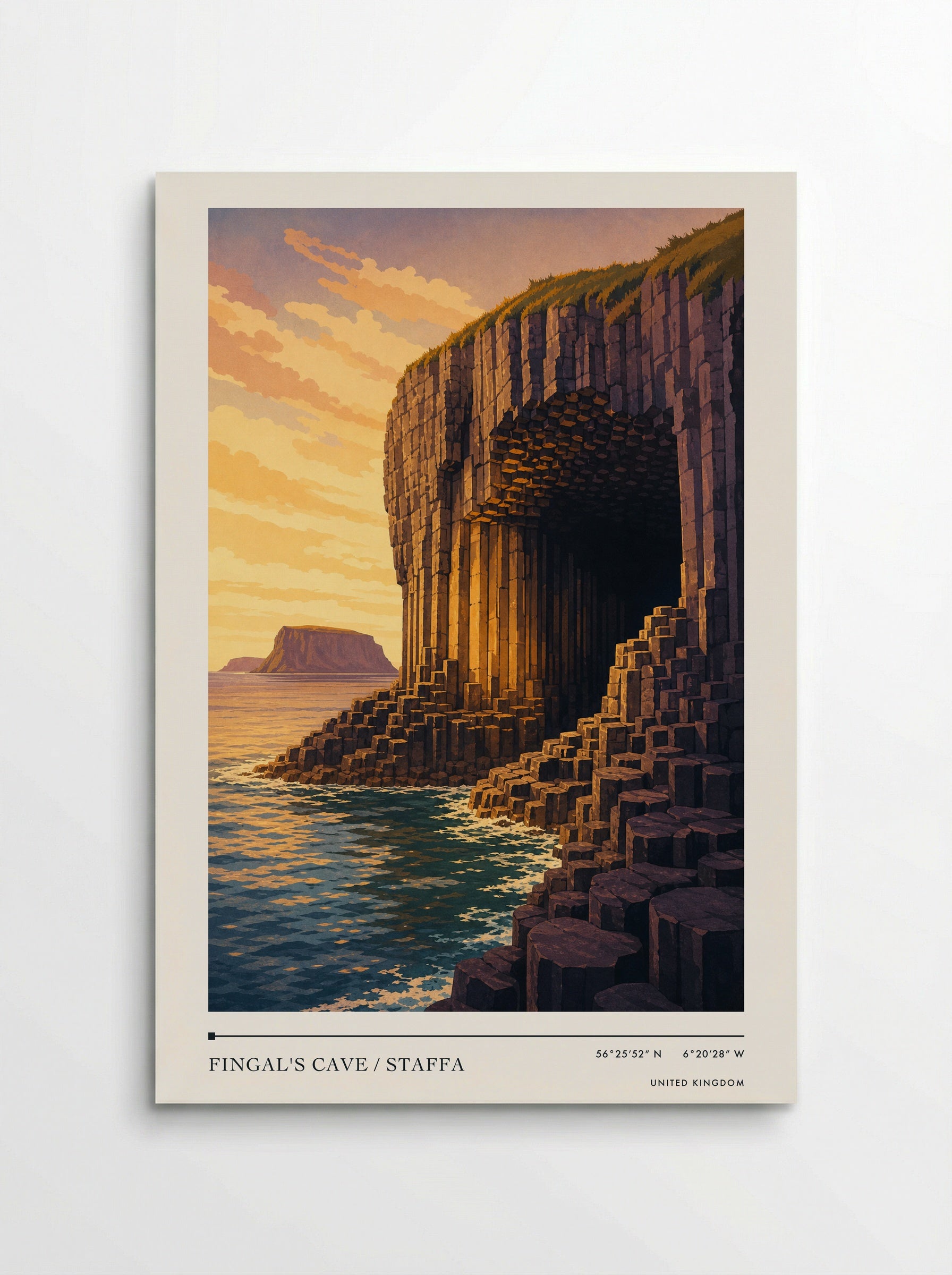 Fingal's Cave / Staffa United Kingdom Travel Poster - Poster
