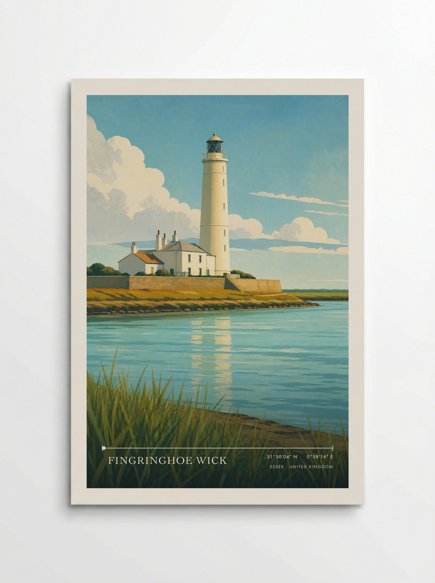 Fingringhoe Wick Essex United Kingdom Travel Poster - Poster