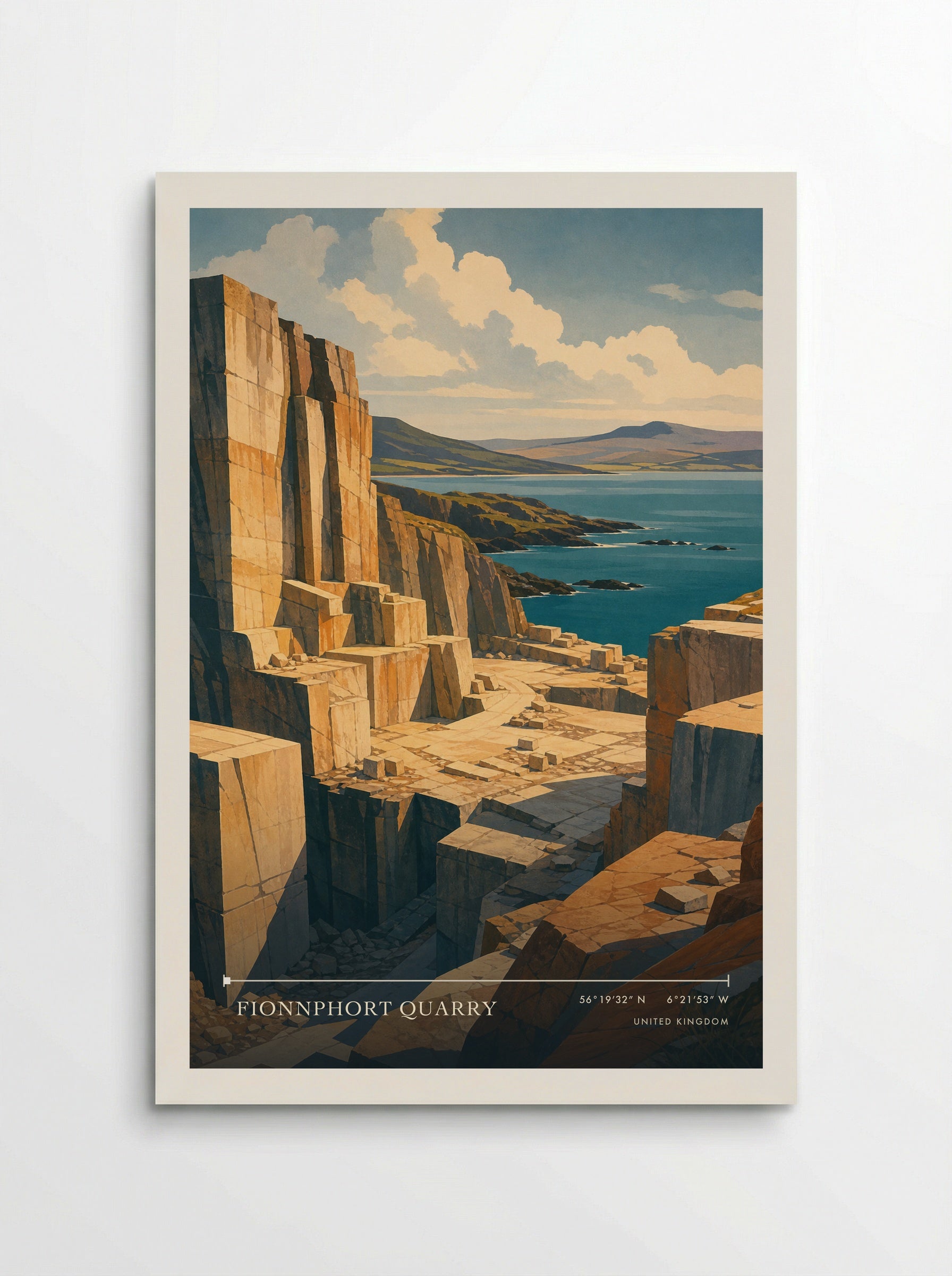 Fionnphort Quarry United Kingdom Travel Poster - Poster