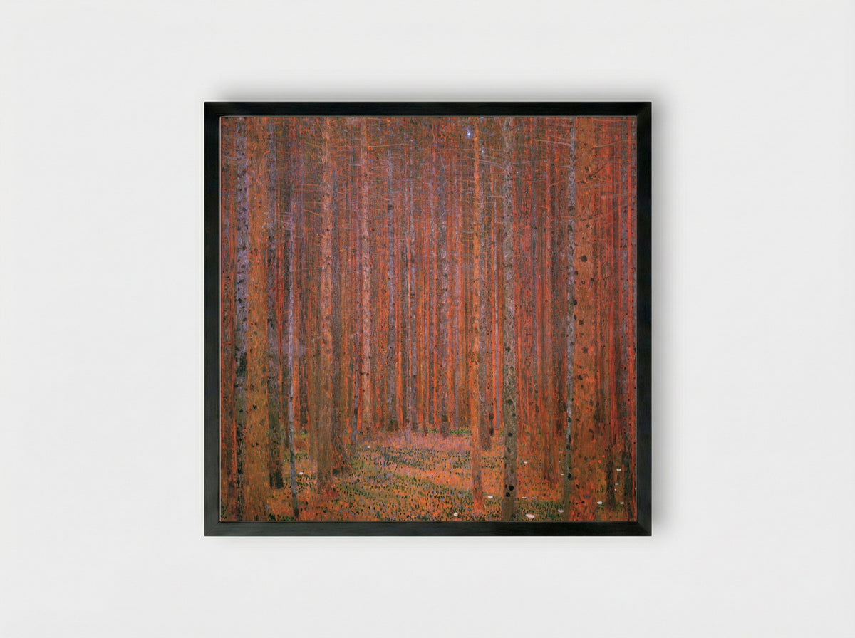 Fir Forest I - Gustav Klimt - Framed Print Black