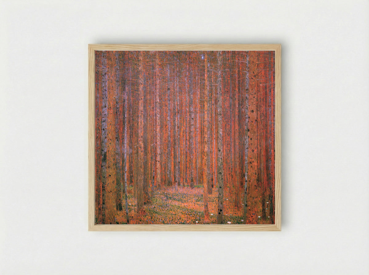 Fir Forest I - Gustav Klimt - Framed Print Wood