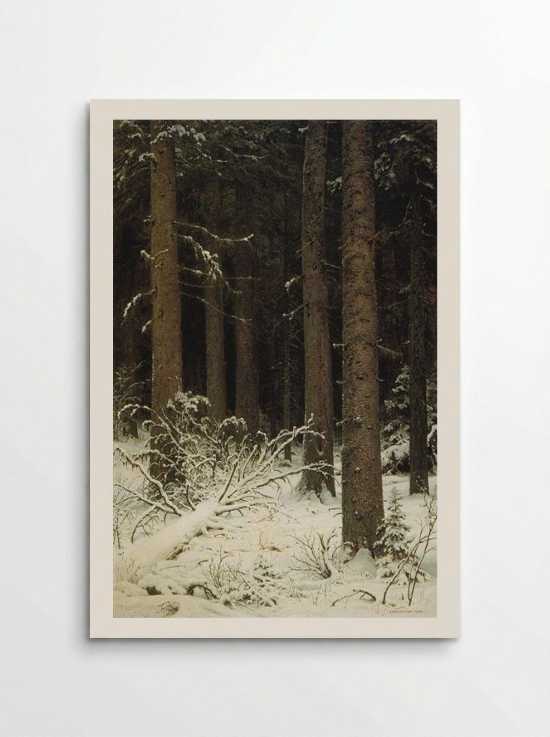 Fir Forest in Winter - Ivan Shishkin - Poster