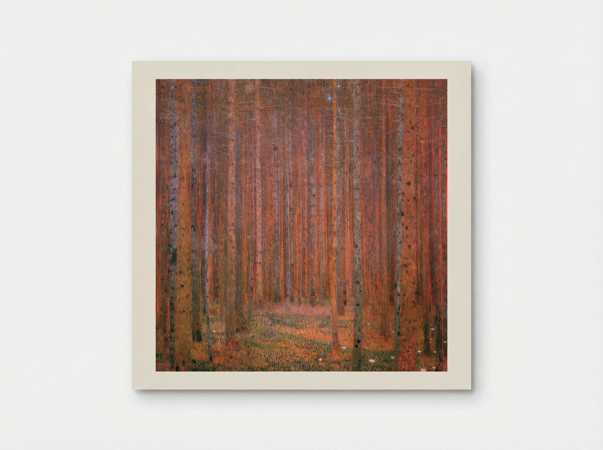 Fir Forest by Henri Rousseau – Dreamlike Woodland Landscape Art Print - Poster