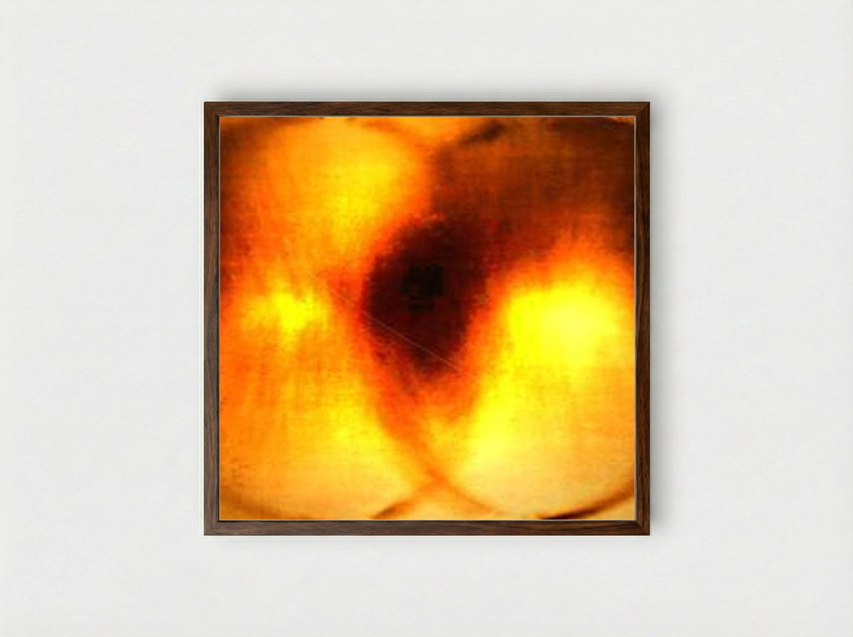 Fire Painting F36 - Yves Klein - Framed Print Dark Wood