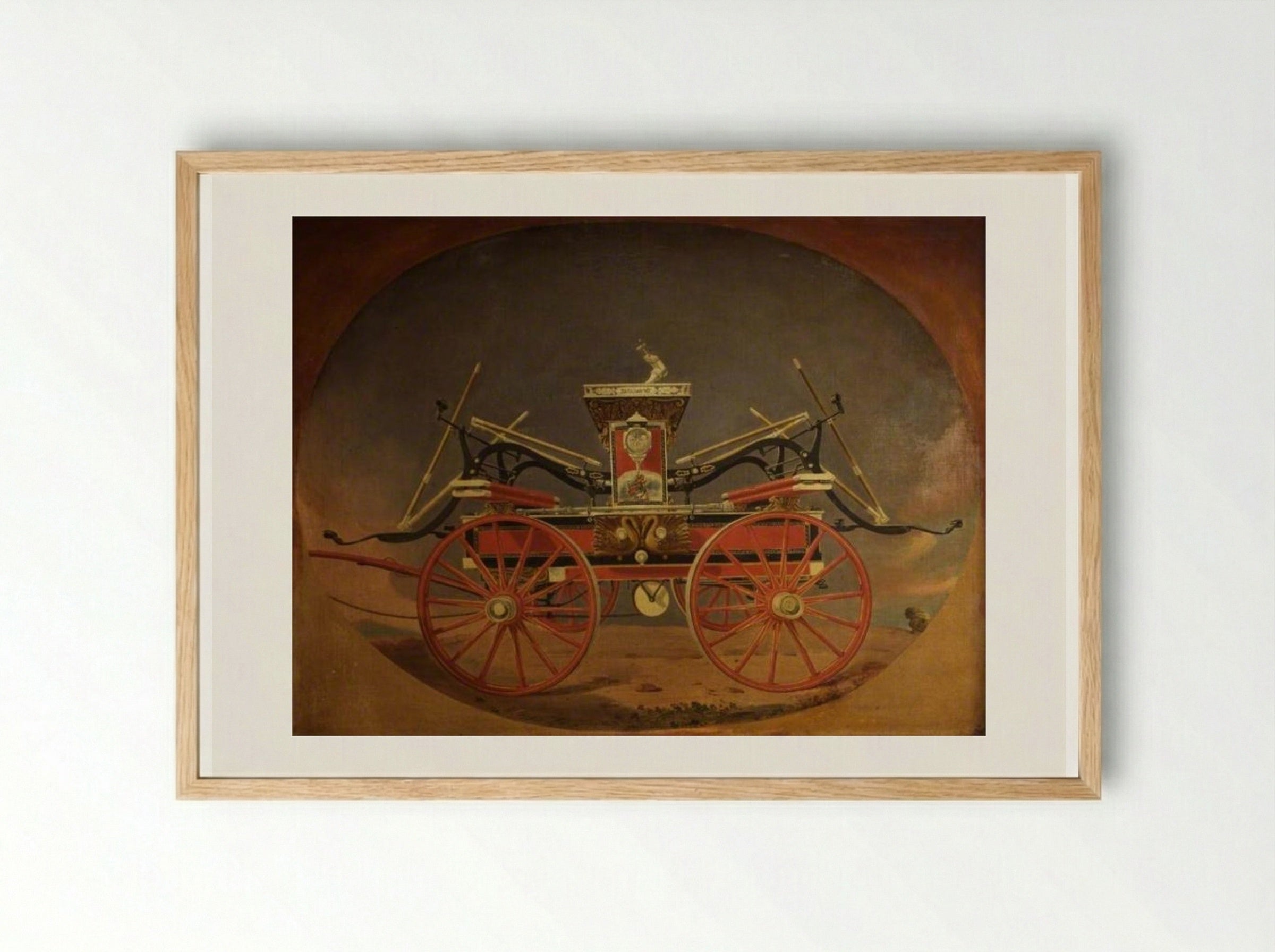 Fire Steamer Engine 'Fairmount' - Thomas Sully - Framed Print Wood