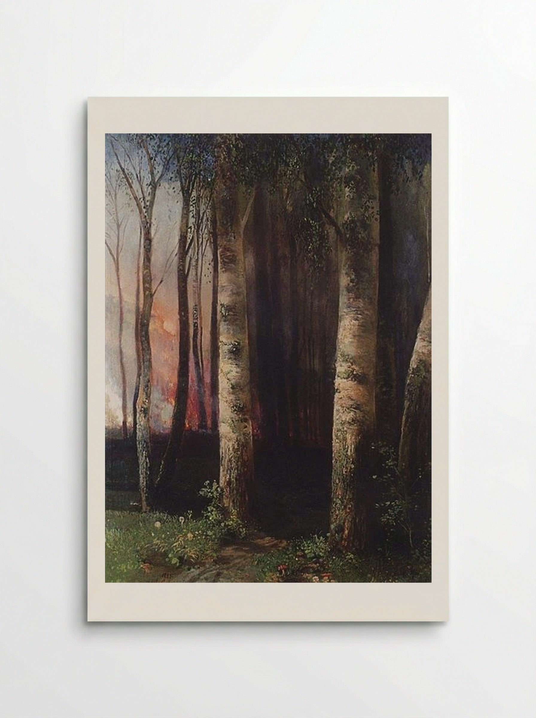 Fire in the Woods - Aleksey Savrasov - Poster