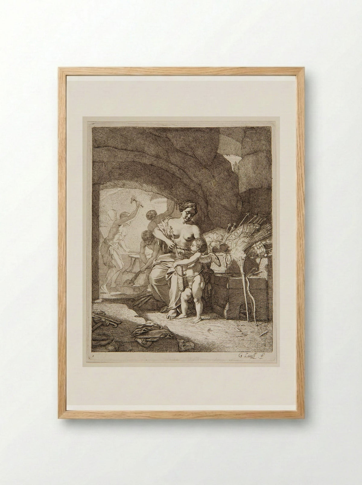 Fire - Gérard de Lairesse - Framed Print Wood